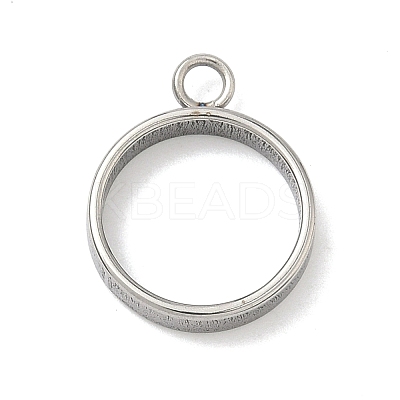 304 Stainless Steel Open Back Bezel Pendants STAS-B126-06A-P-1