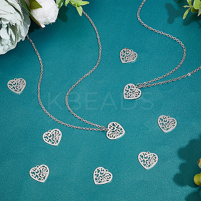 40Pcs 201 Stainless Steel Pendants STAS-UN0035-22-1