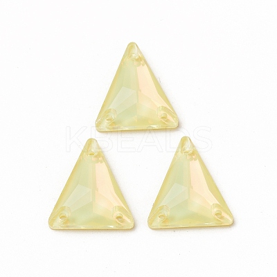 Mocha Effect Triangle Shape Sew on Rhinestone GLAA-A024-06C-1