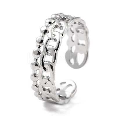 Tarnish Resistant 304 Stainless Steel Finger Rings RJEW-L102-34P-1