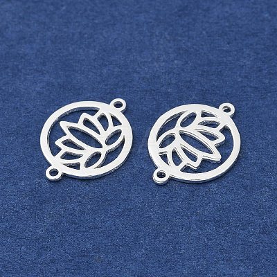 925 Sterling Silver Hollow Connector Charms STER-A046-01S-1