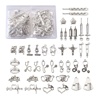 Tibetan Style Zinc Alloy Pendants TIBEP-TA0002-36AS-RS-1