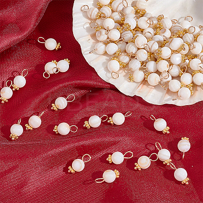 100Pcs Natural Freshwater Shell Charms FIND-AR0003-25-1