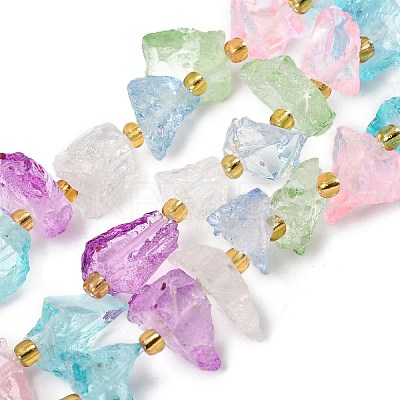 Raw Rough Natural Quartz Crystal Beads Strands G-Z131-J01-06-1