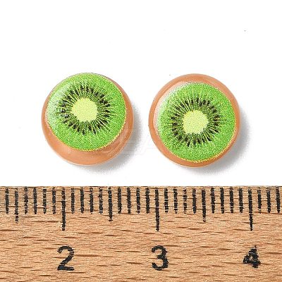 Fruit Series Opaque Resin Cabochons CRES-Q006-01G-1