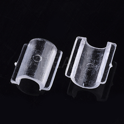 Transparent AS Plastic Base Buckle Hair Findings FIND-T064-005B-1