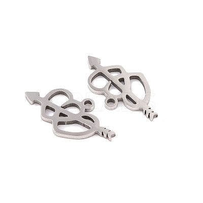 Non-Tarnish 5Pcs 201 Stainless Steel Pendants STAS-M056-03P-1