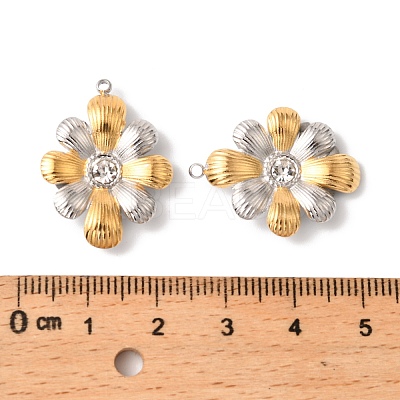 304 Stainless Steel Rhinestone Pendants STAS-Z145-03GP-02-1
