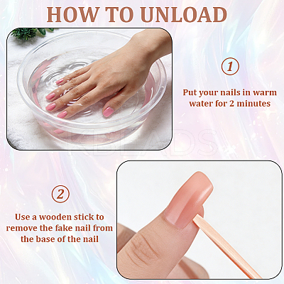1 Bag Plastic Nail Art Stickers MRMJ-CP0001-57B-1