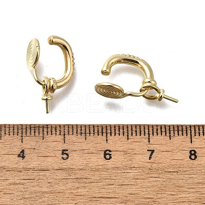 Brass with Cubic Zirconia Ear Cuff Findings KK-Q048-22G-1