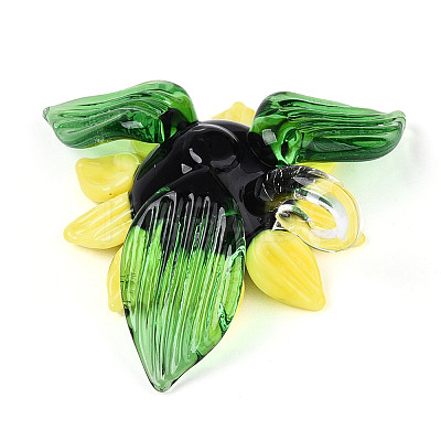 Handmade Lampwork Pendants LAMP-N034-06B-1