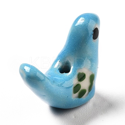 Handmade Printed Porcelain Beads PORC-F005-04F-1