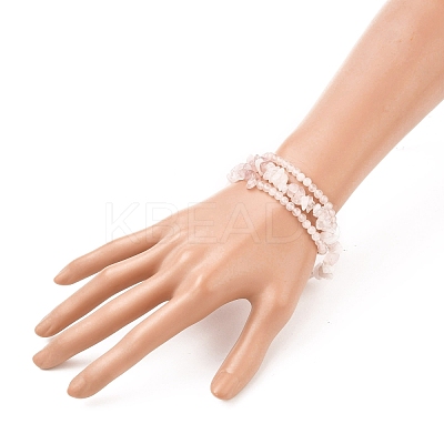 Three Loops Stretch Wrap Bracelets BJEW-JB05530-03-1