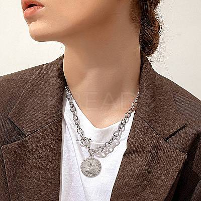 12Pcs 6 Style 304 Stainless Steel Pendants STAS-SZ0001-44P-1