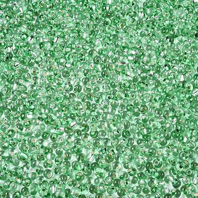 6/0 Baking Paint Transparent Fringe Glass Seed Beads SEED-N006-06K-1