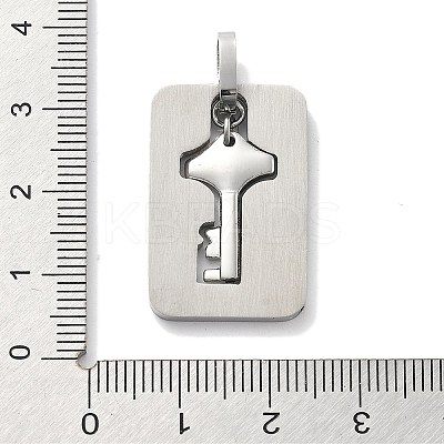 304 Stainless Steel Pendants STAS-Z098-18P-1