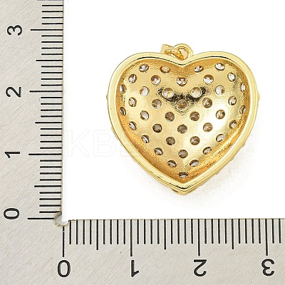 Rack Plating Brass Pave Cubic Zirconia Pendants KK-U029-08G-01-1