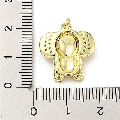 Brass Enamel with Cubic Zirconia Pendants FIND-Z023-15G-1