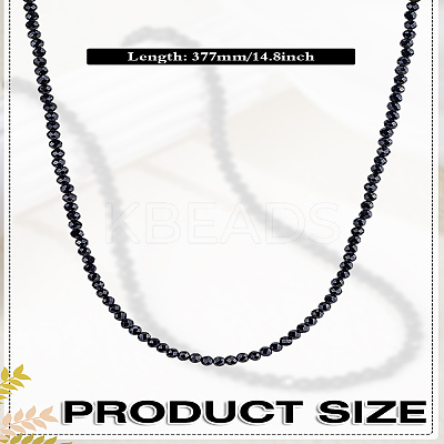 1Pc Faceted Rondelle Glass Beaded Necklaces for Women NJEW-LP0007-05A-1