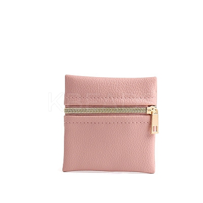 Square PU Leather Jewelry Gift Zipper Bags PW-WGB98FA-06-1