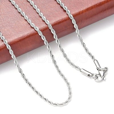 Tarnish Resistant 304 Stainless Steel Rope Chain Necklaces LS-STAS-M174-008P-A-1