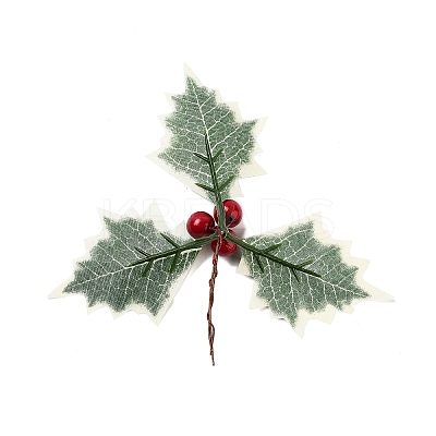 Plastic Artificial Christmas Leaf FIND-G083-01B-1