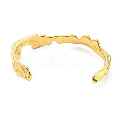 Ion Plating(IP) 304 Stainless Steel Cuff Bangles BJEW-C043-03G-1