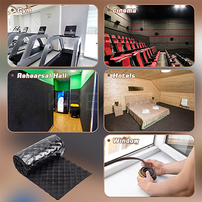 Rubber Sound Deadening Heat-Resistant Mat DIY-WH0496-78-1
