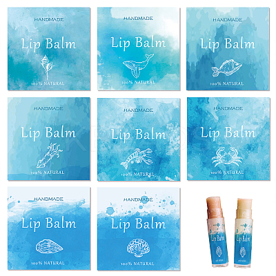 80Pcs 8 Style Lip Balm DIY Label Sticker DIY-CP0007-95I-1