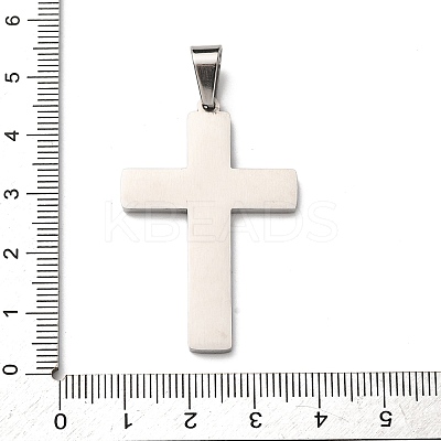 304 Stainless Steel Religion Jesus Cross Pendants STAS-F323-09P-1