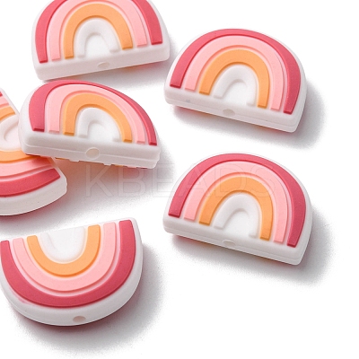 6Pcs Food Grade Eco-Friendly Silicone Focal Beads SIL-YW0001-04D-1