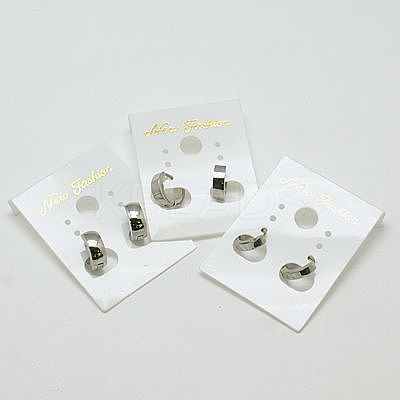 Tarnish Resistant Fashion 304 Stainless Steel Huggie Hoop Earrings EJEW-G124-M11-1