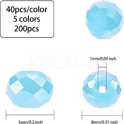 Mixed Style Electroplate Glass Beads EGLA-FH0001-04-1
