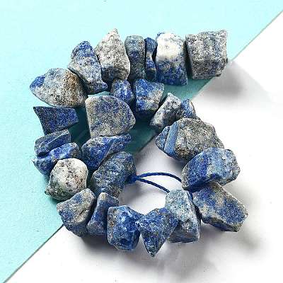 Raw Rough Natural Lapis Lazuli Beads Strands G-P528-A14-01-1