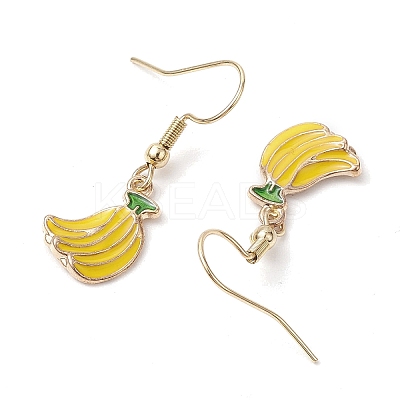 10 Pairs 10 Styles Fruit Alloy Enamel Dangle Earrings for Women EJEW-JE05905-1