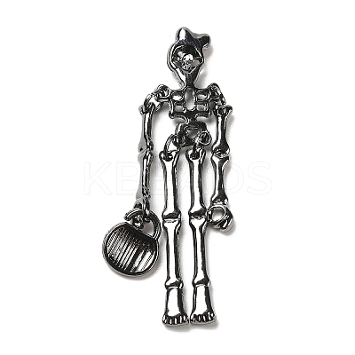Halloween Alloy Enamel Big Pendant Rhinestone Settings LS-ENAM-G217-01-1