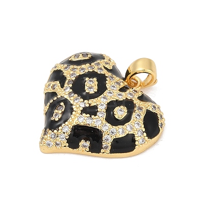 Brass Micro Pave Clear Cubic Zirconia Pendants KK-R221-01G-01-1