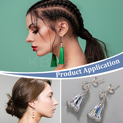 20Pcs Rhodium Plated 925 Sterling Silver Friction Ear Nuts FIND-ME0001-05-1