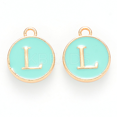 Golden Plated Alloy Enamel Charms LS-ENAM-S118-05L-1