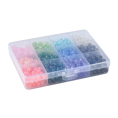 840Pcs 12 Colors Baking Paint Crackle Glass Bead Strands DGLA-YW0001-10-1