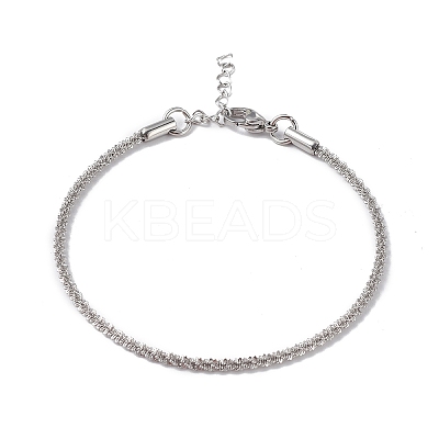 Non-Tarnish 304 Stainless Steel Bone Rope Chain Bracelet for Women LS-BJEW-I311-01B-P-1