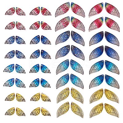 64Pcs 32 Styles Epoxy Resin Pendants FIND-CD0001-43-1