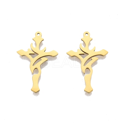 Ion Plating(IP) 201 Stainless Steel Pendants STAS-N098-097LG-1