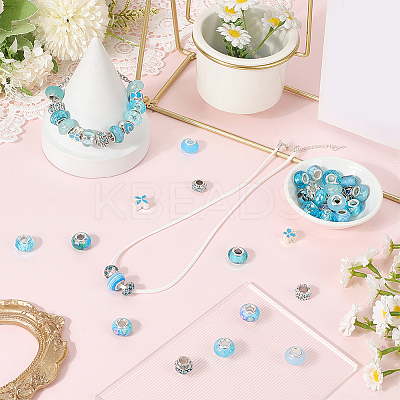 Alloy Rhinestone/Resin European Beads MPDL-SC0001-11B-1