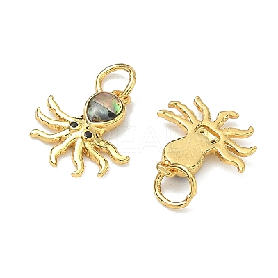 Brass Micro Pave Cubic Zirconia Charms KK-F926-01C-1
