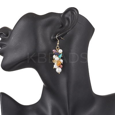 304 Stainless Steel Chip Dangle Earrings EJEW-JE06451-1