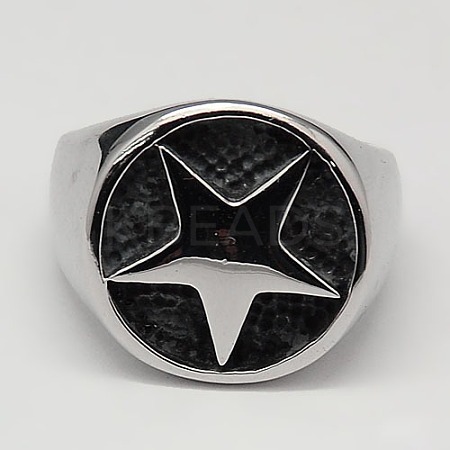Tarnish Resistant Unique Men's Wide 304 Stainless Steel Rings RJEW-F006-032-20mm-1