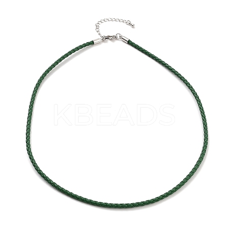 Braided Round Imitation Leather Bracelets Making BJEW-H610-01P-16-1