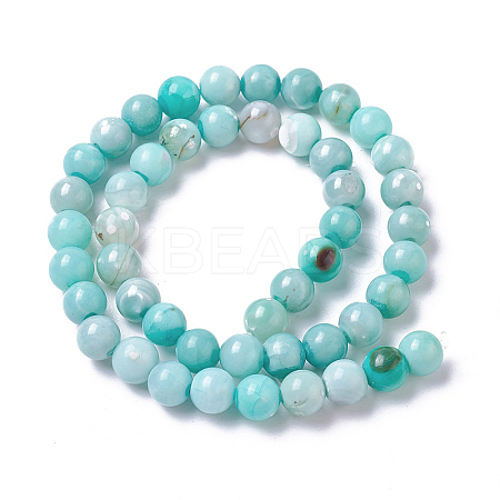 Natural Dyed Agate Imitation Turquoise Beads Strands X-G-P425-02A-6mm-1