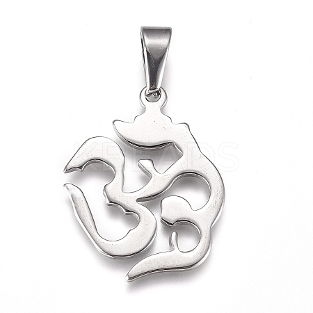 Tarnish Resistant Yoga 304 Stainless Steel Pendants X-STAS-I135-28P-1